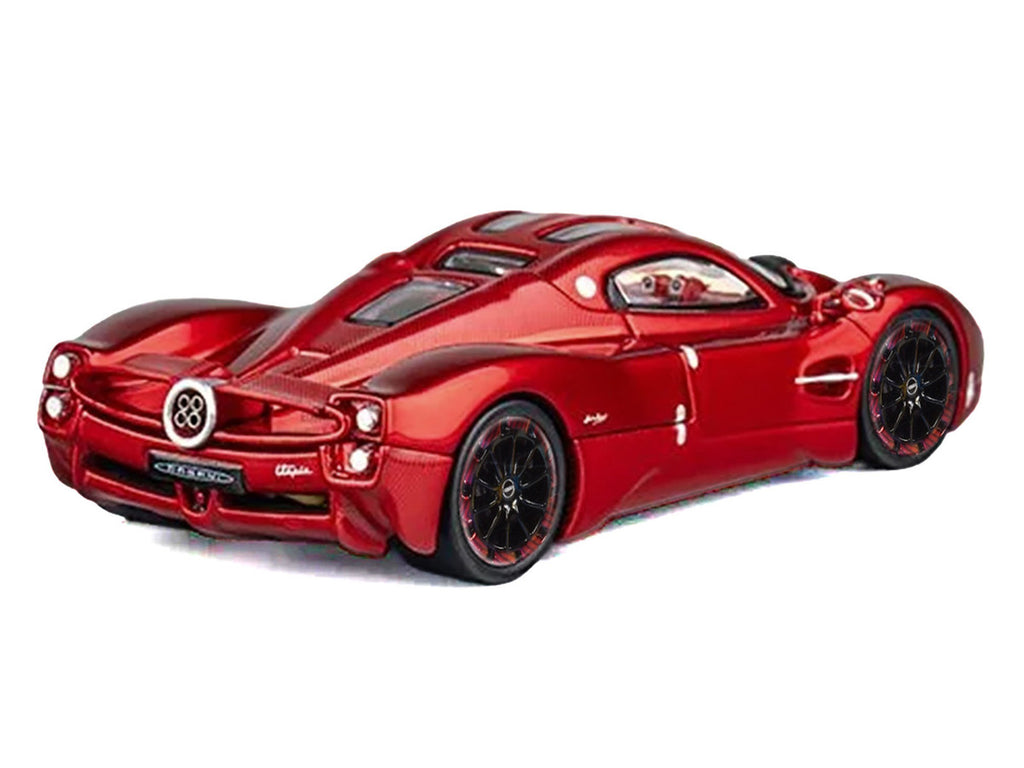 Pagani Utopia Red Metallic with Red Carbon Top 1/64 Diecast Model Car by CM Model-2