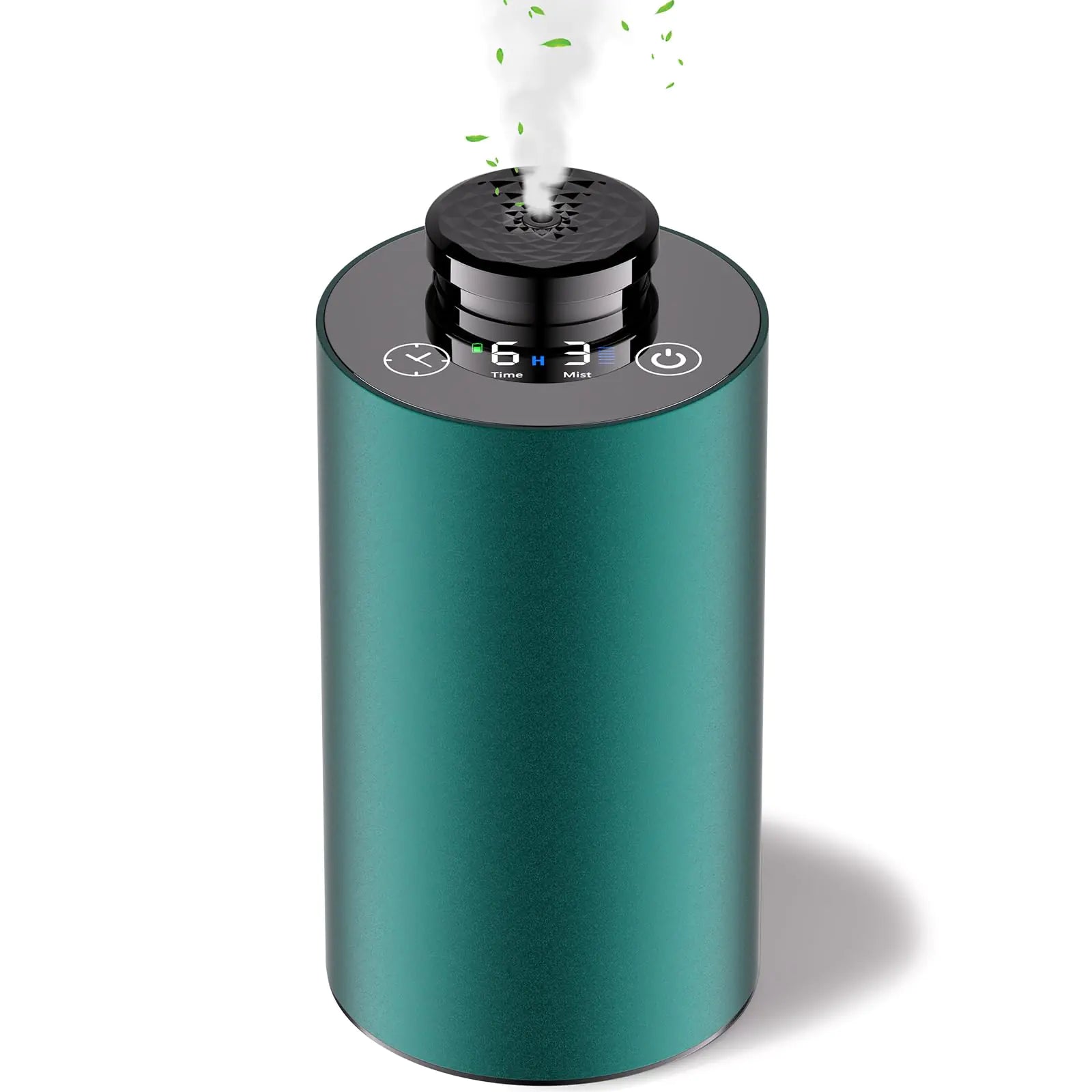 Diffuserlove Waterless Diffuser Essential Oil Diffusers Portable Car Aromatherapy Diffuser Travel Cordless Air Diffuser for Home Rechargeable Scent Machine Green