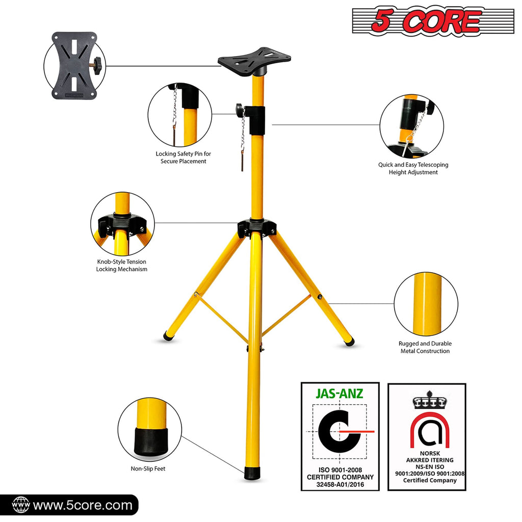 5 Core Speaker Stand Height Adjustable PA DJ Tripod Studio Monitor