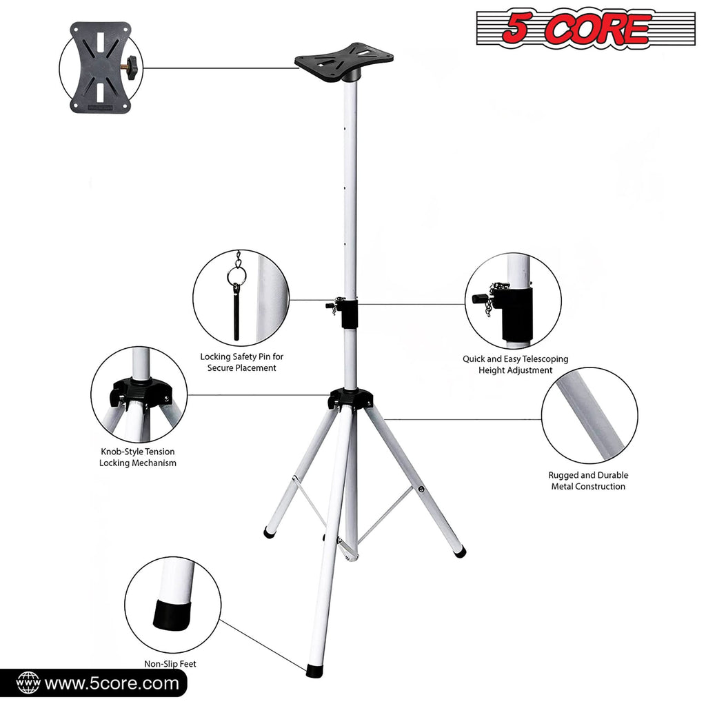 5 Core Speaker Stand Height Adjustable PA DJ Tripod Studio Monitor