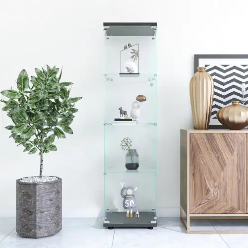 Glass Display Cabinet 4 With Gantry, Suitable For Living Room, Bedroom, Office