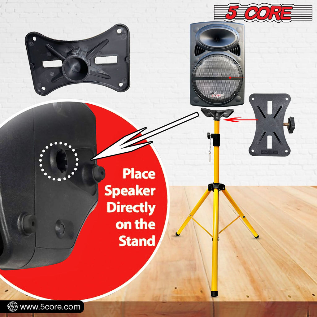 5 Core Speaker Stand Height Adjustable PA DJ Tripod Studio Monitor