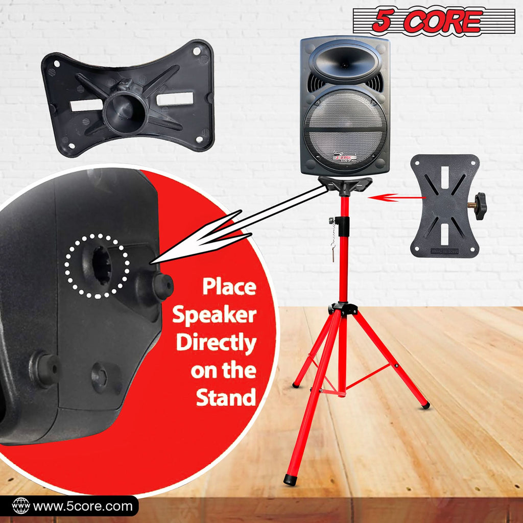 5 Core Speaker Stand Height Adjustable PA DJ Tripod Studio Monitor