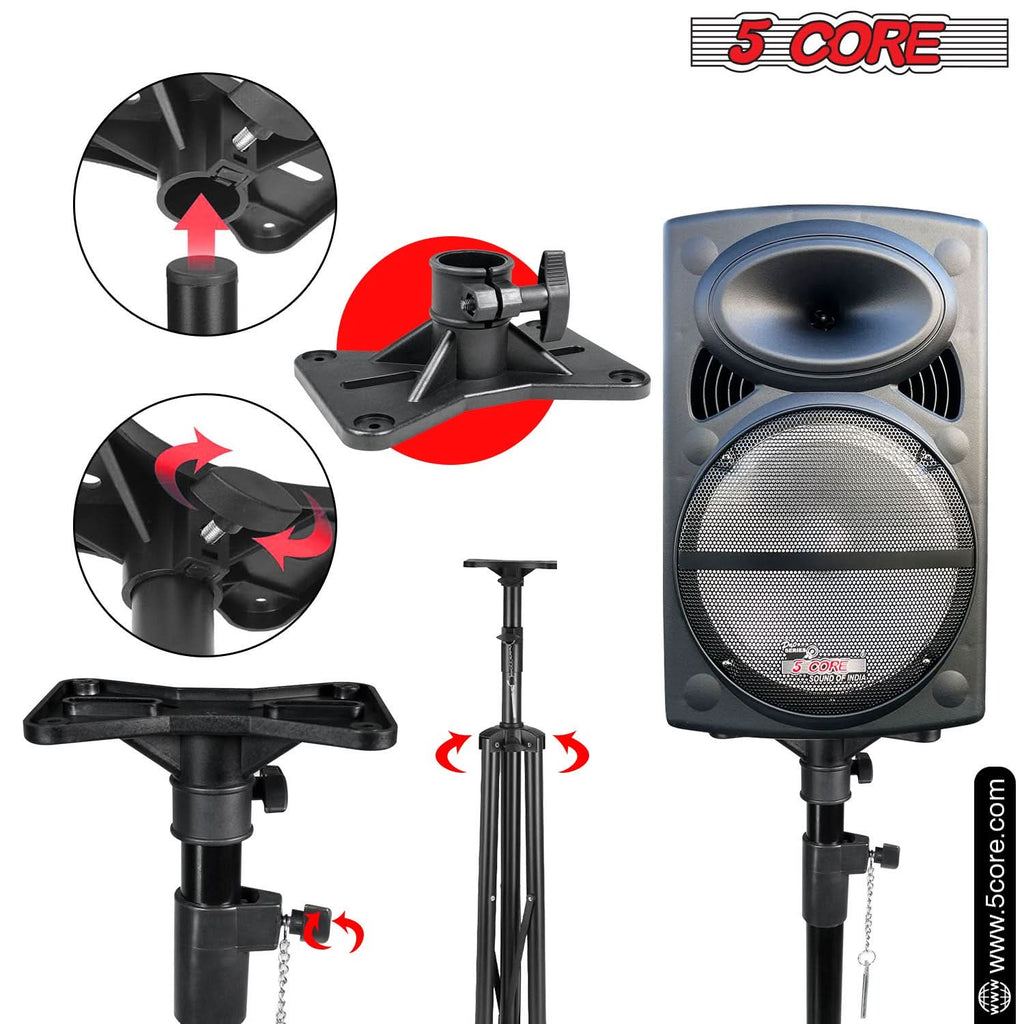 5 Core Speaker Stand Height Adjustable PA DJ Tripod Studio Monitor
