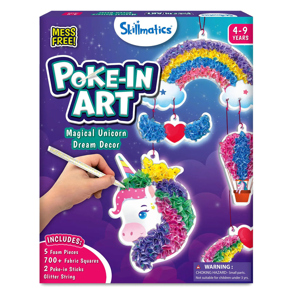 Skillmatics Art & Craft Activity - Poke-in Art Magical Unicorn Dream Decor Mess-Free Art for Kids DIY Craft Kits Creative Activity Fine Motor Skills Gifts for Ages 4 5 6 7 8 9