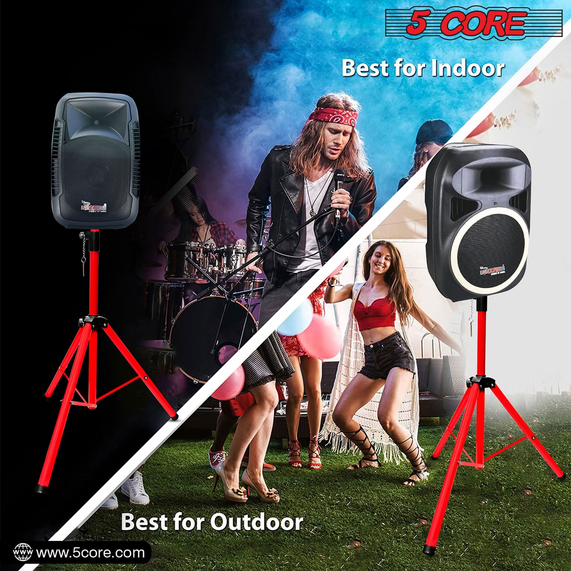 5 Core Speaker Stand Height Adjustable PA DJ Tripod Studio Monitor