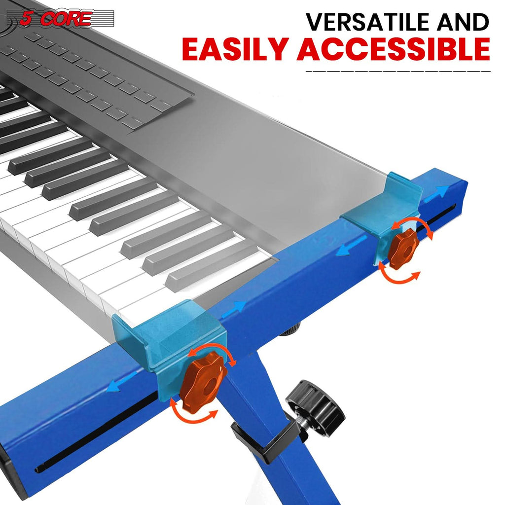 5Core Keyboard Stand Z Style Heavy Duty Sturdy Piano Riser Height