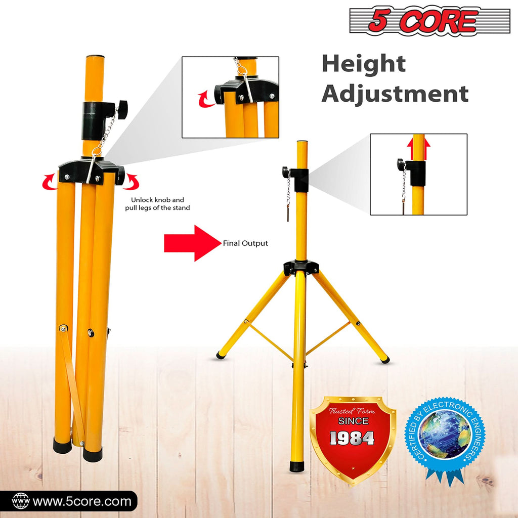5 Core Speaker Stand Height Adjustable PA DJ Tripod Studio Monitor