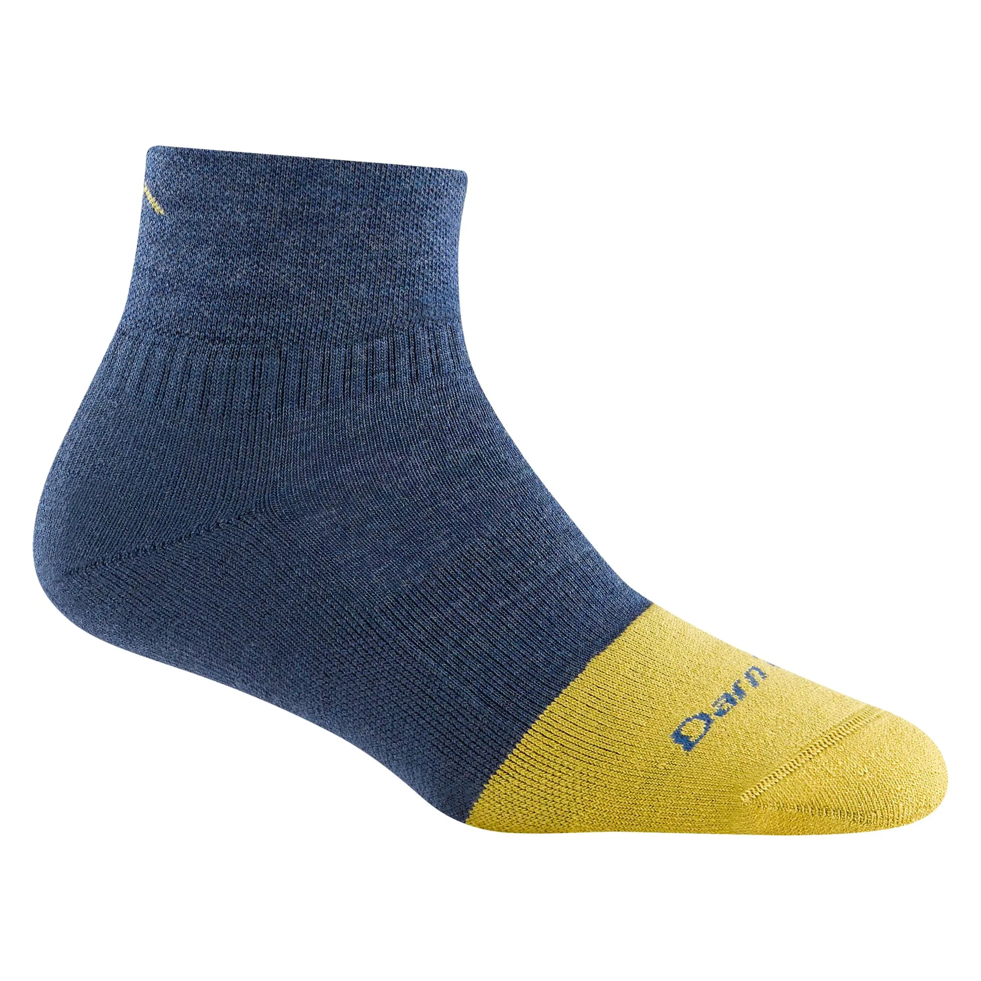 Darn Tough Womens 1/4 Steely Midweight with Full Cushion Toe Box Work Sock (Style 2016) - Indigo Small