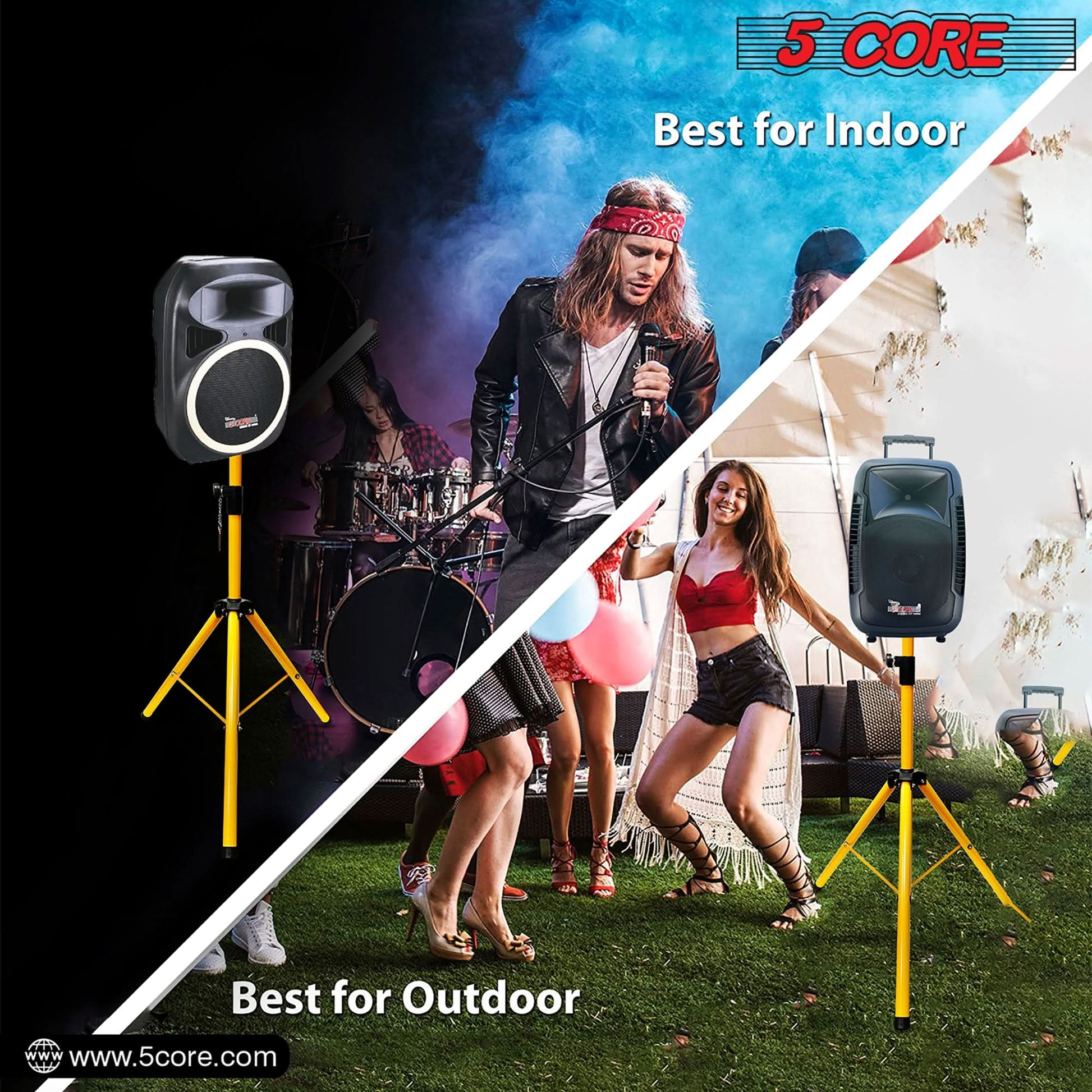 5 Core Speaker Stand Height Adjustable PA DJ Tripod Studio Monitor