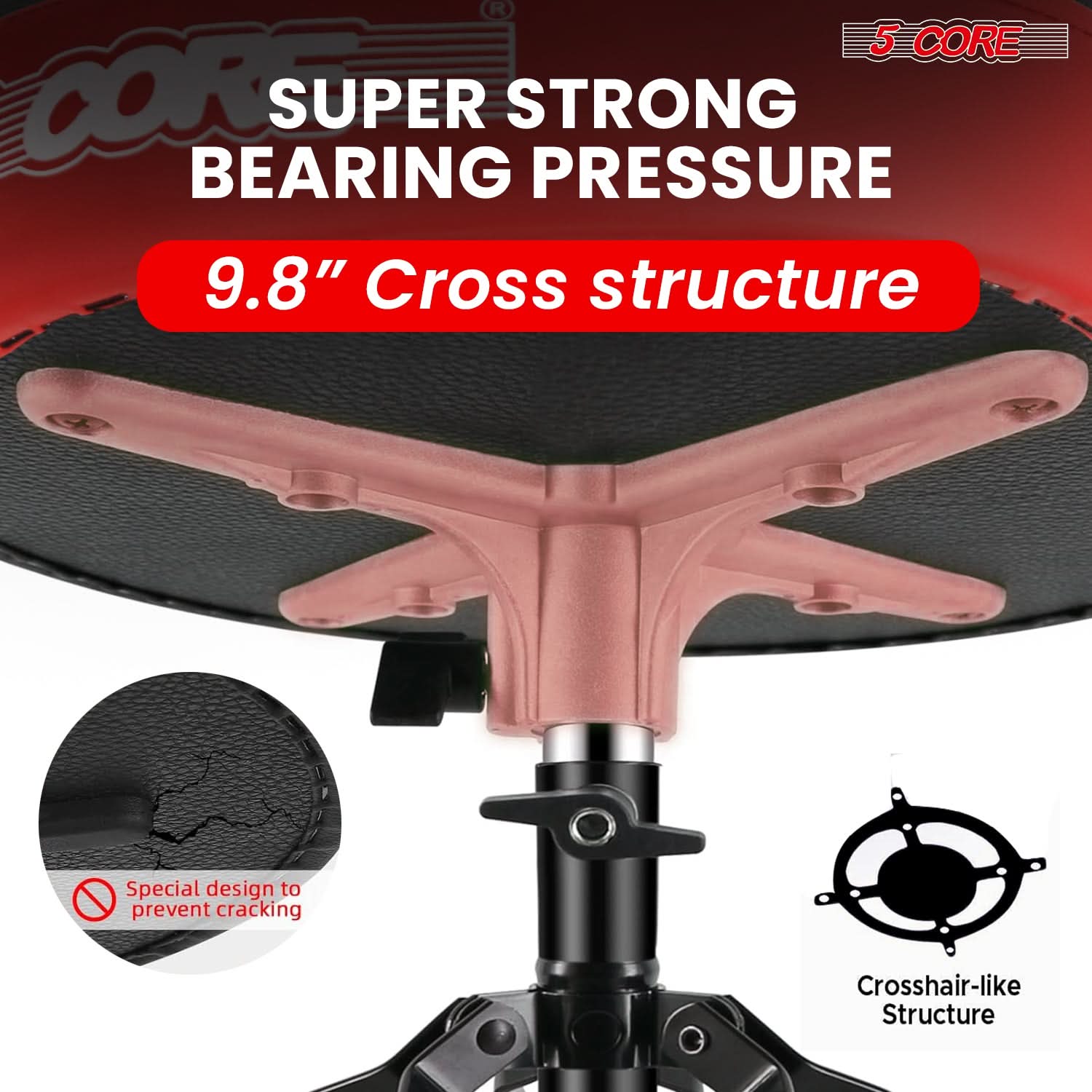 5Core Drum Throne Padded Guitar Stool Adjustable Drummer Seat for