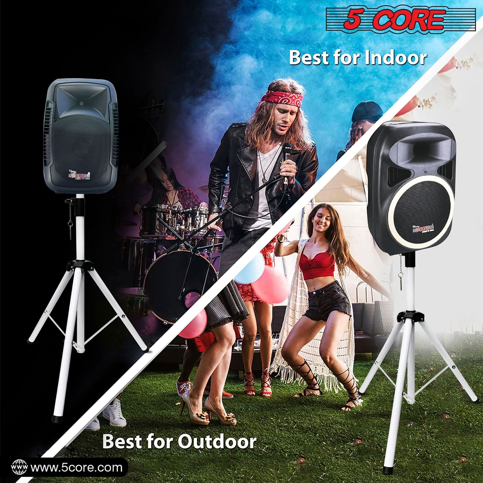 5 Core Speaker Stand Height Adjustable PA DJ Tripod Studio Monitor