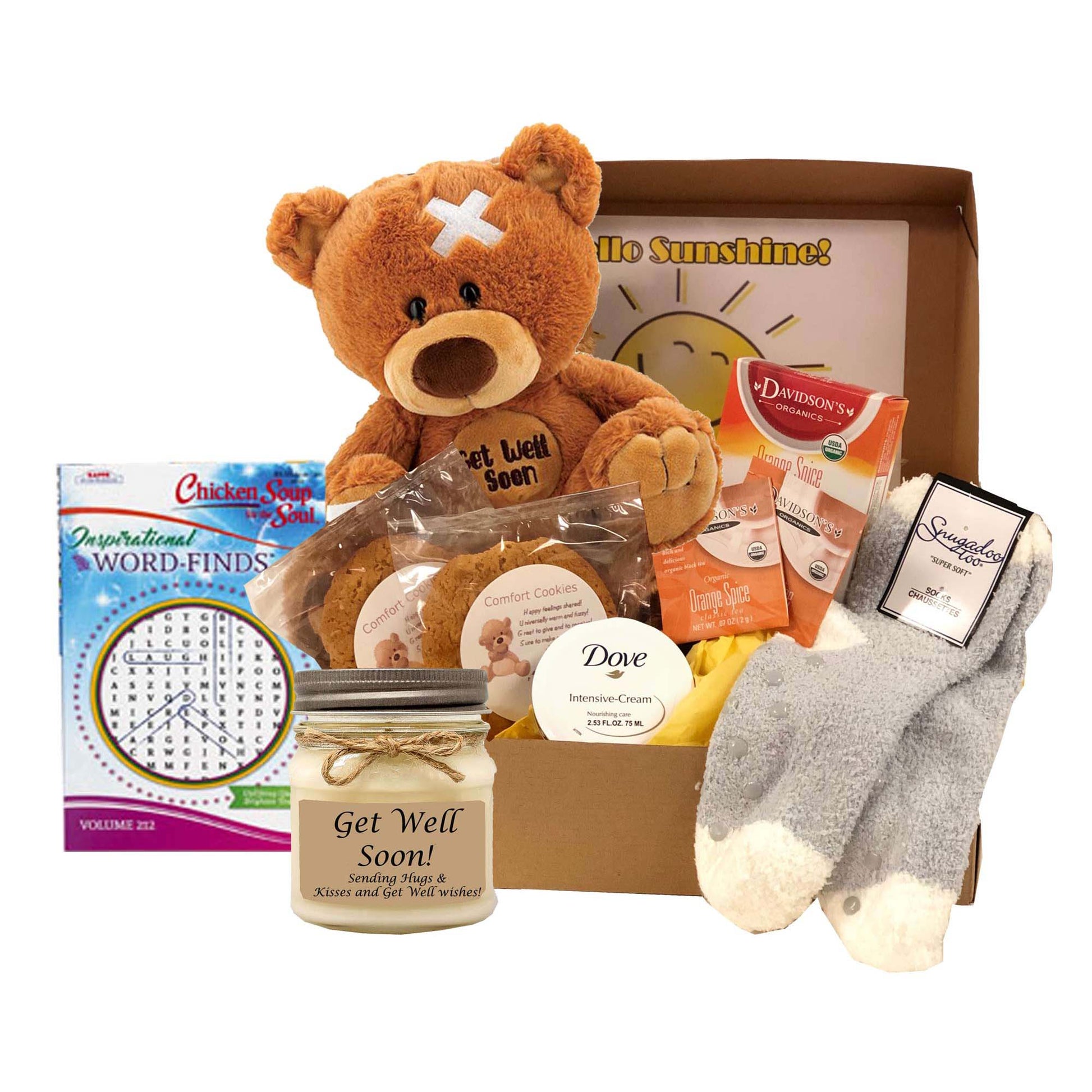 Get Well Gift of Sunshine Care Package-  get well soon gift basket -
