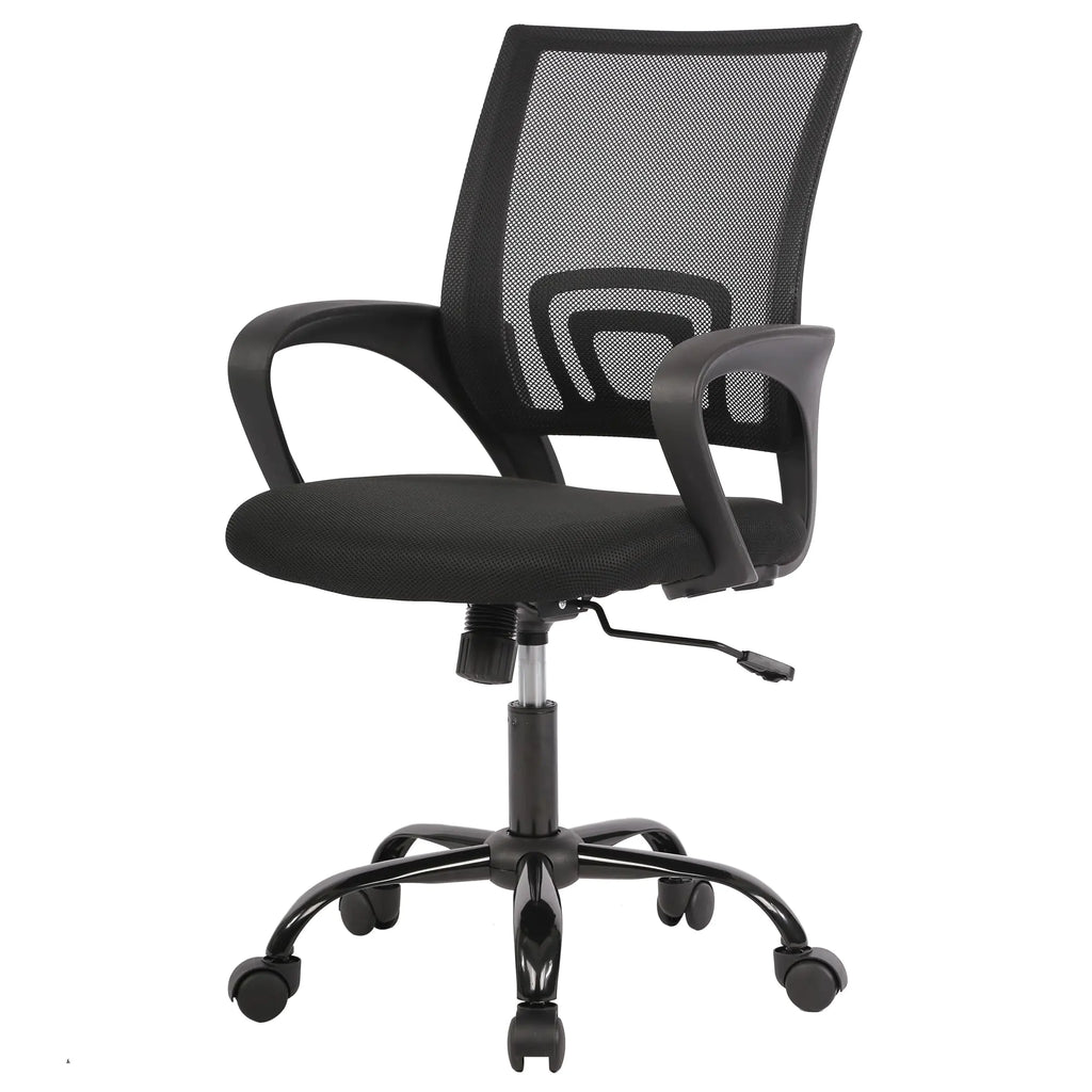 PayLessHere Office Chair Computer Chair Ergonomic Cheap Desk Chair Adjustable Comfortable Mid Back Task Rolling Swivel Chair with Lumbar Support for Home Office Desk Black