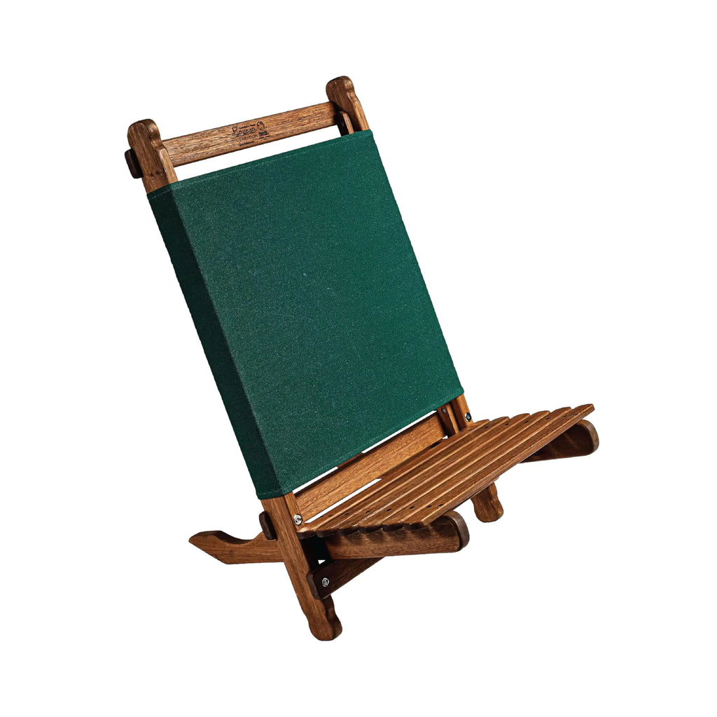 BYER OF MAINE Pangean Lounger - Durable and Portable Camping Chair Patio Chair Outdoor Lounger Foldable Chair and Space Saving Furniture - Wood Holds Up to 225 pounds Pre-Assembled Green