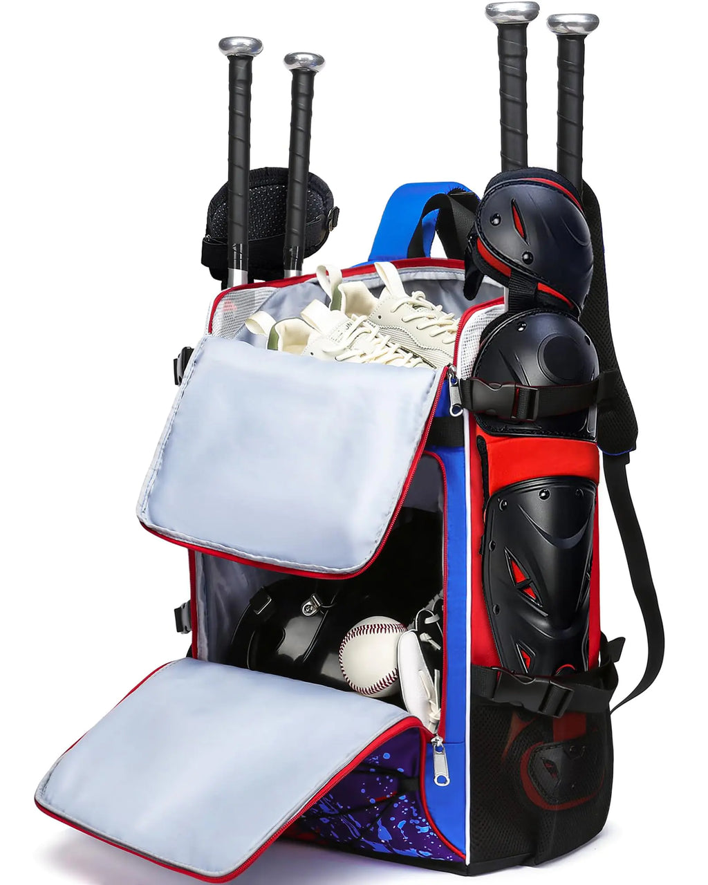Catcher Bag Baseball Catchers Bag for Youth Adult Heavy Duty Catcher Gear Bag for Catchers Gear Set Equipment Extra Large Baseball Softball Bat Bags Backpacks with Shoe Compartment Mochila de Beisbol