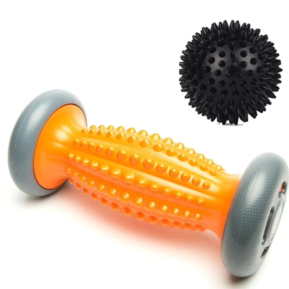 NATURAL CHEMISTREE Foot Massage Roller Spikey Ball Set - for Plantar Fasciitis Relief Acupressure Trigger Point Therapy Whole Body Muscle Massager for Heel & Foot Arch Pain Wrist Shoulder & Neck