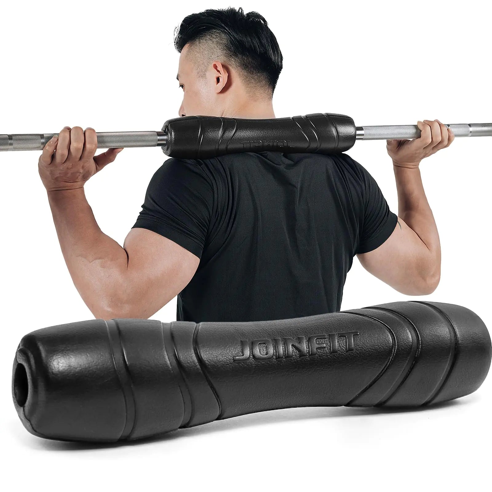 JOINFIT Barbell Pad Squat Pad Squat Bar Pad Barbell Hip Thrust Pad Neck Pad for Squat Bar Bar Pad for Squats Lunges Hip Thrusts Weight Lifting Bar Pad for Olympic Or Standard Bars (Black)