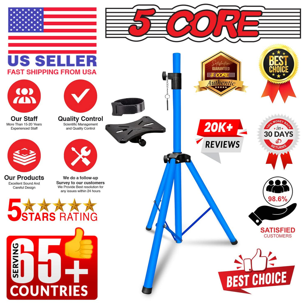 5 Core Speaker Stand Height Adjustable PA DJ Tripod Studio Monitor