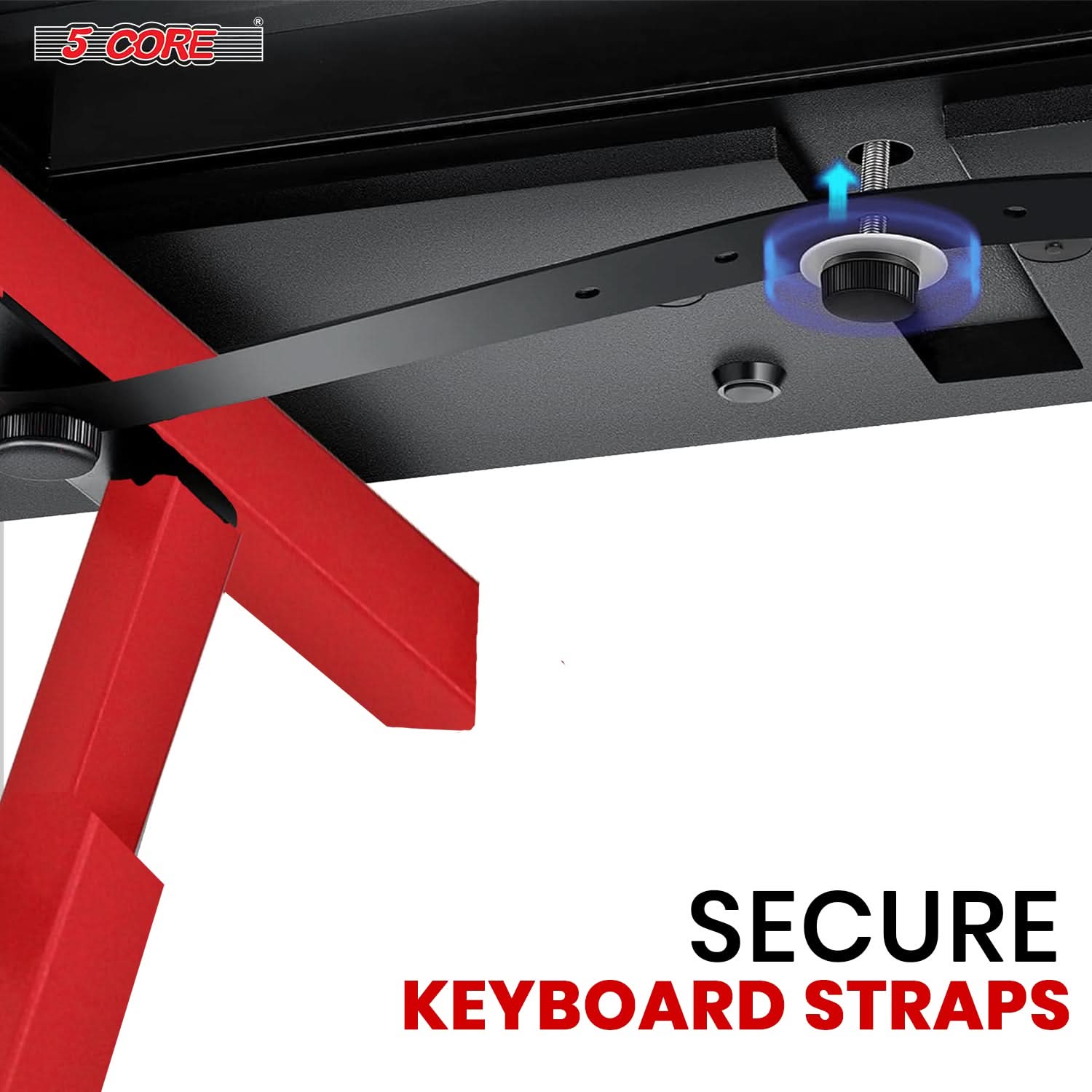 5Core Keyboard Stand Z Style Heavy Duty Sturdy Piano Riser Height