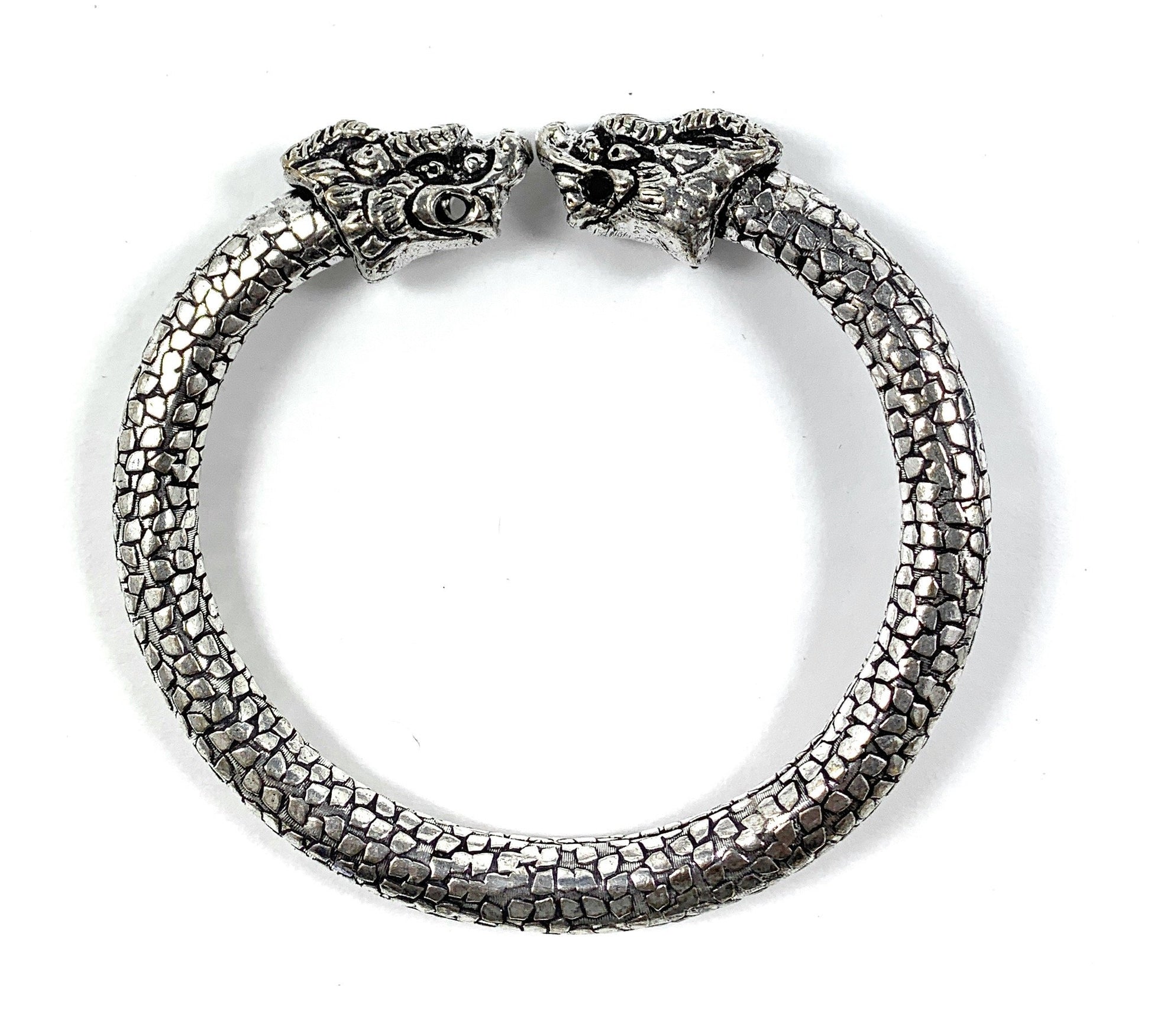 Antique Norse Viking Bracelet With Lion Heads &