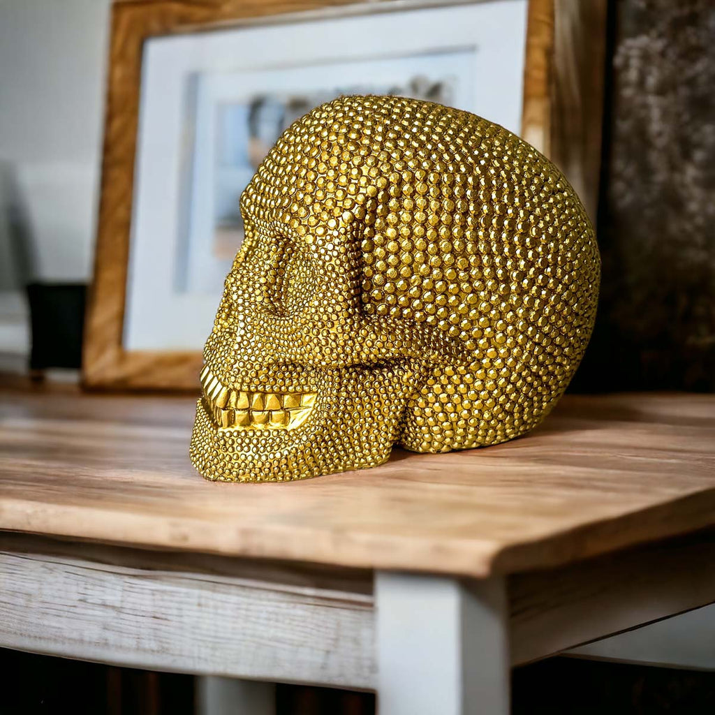 Resin Skull Gold