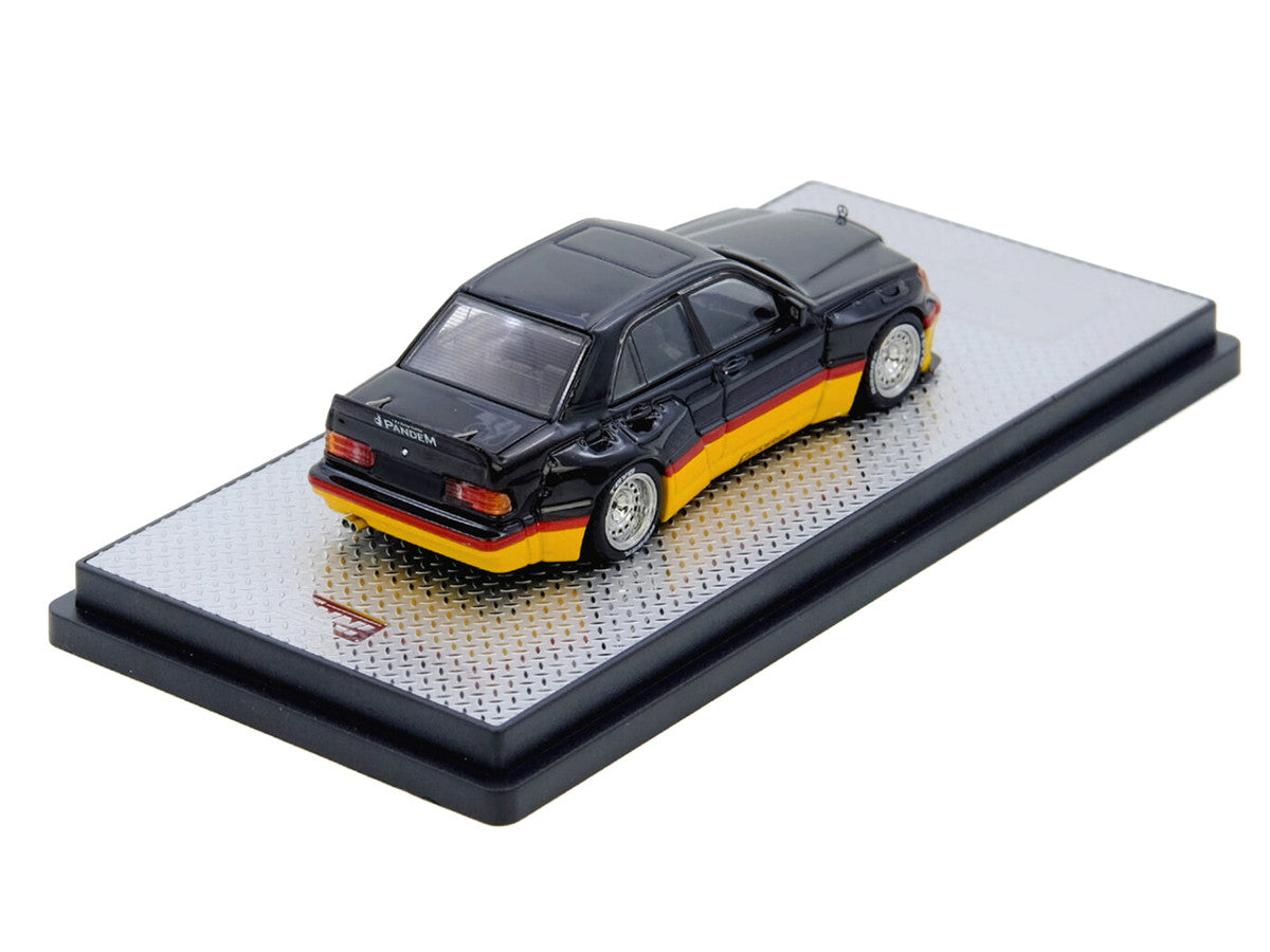 Pandem Rocket Bunny 190E Black with Red and Yellow Stripes "Diecast Con Madrid 2026 Event Edition" 1/64 Diecast Model Car by Inno Models-4