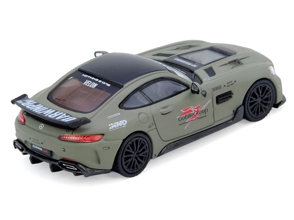 DarwinPRO iMP-Performance AMG GT "Goblin Group" Matt Green with Black Top 1/64 Diecast Model Car by Inno Models-2