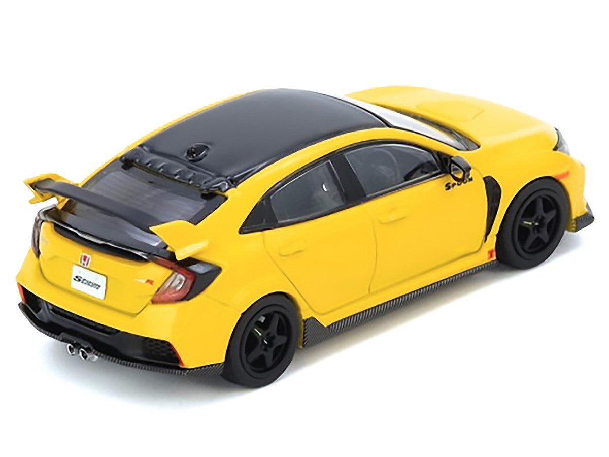 Honda Civic Type R (FK8) RHD (Right Hand Drive) Yellow with Black Top 1/64 Diecast Model Car by Inno Models-0