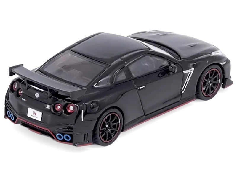 Nissan GT-R (R35) Nismo RHD (Right Hand Drive) Nismo Black with Carbon Hood and Top 1/64 Diecast Model Car by Inno Models-0