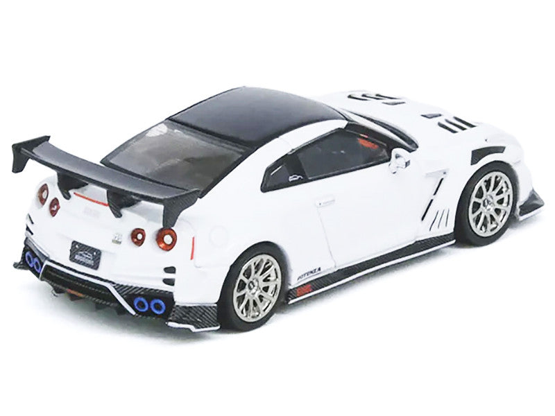 Nissan GT-R (R35) "Top Secret" RHD (Right Hand Drive) White with Black Top "Tokyo Auto Salon 2021" 1/64 Diecast Model Car by Inno Models-2