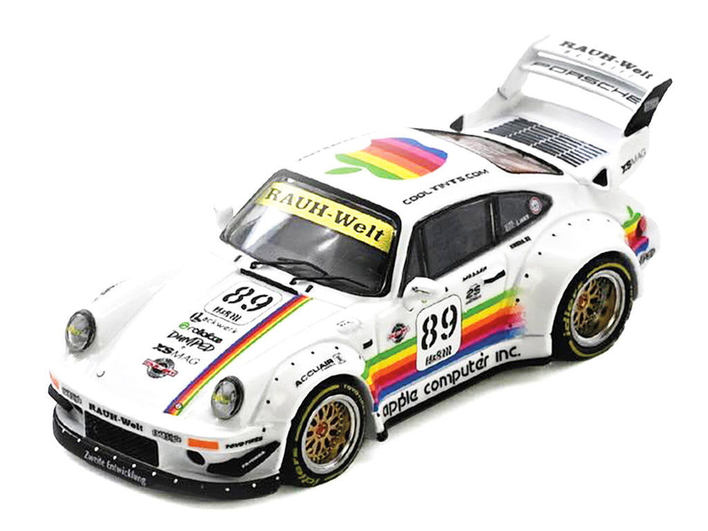 RWB 930 #89 "Apple Livery" White with Stripes 1/64 Diecast Model Car by Inno Models-1