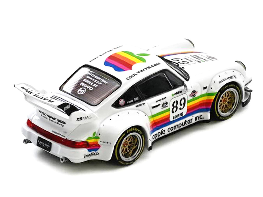 RWB 930 #89 "Apple Livery" White with Stripes 1/64 Diecast Model Car by Inno Models-2