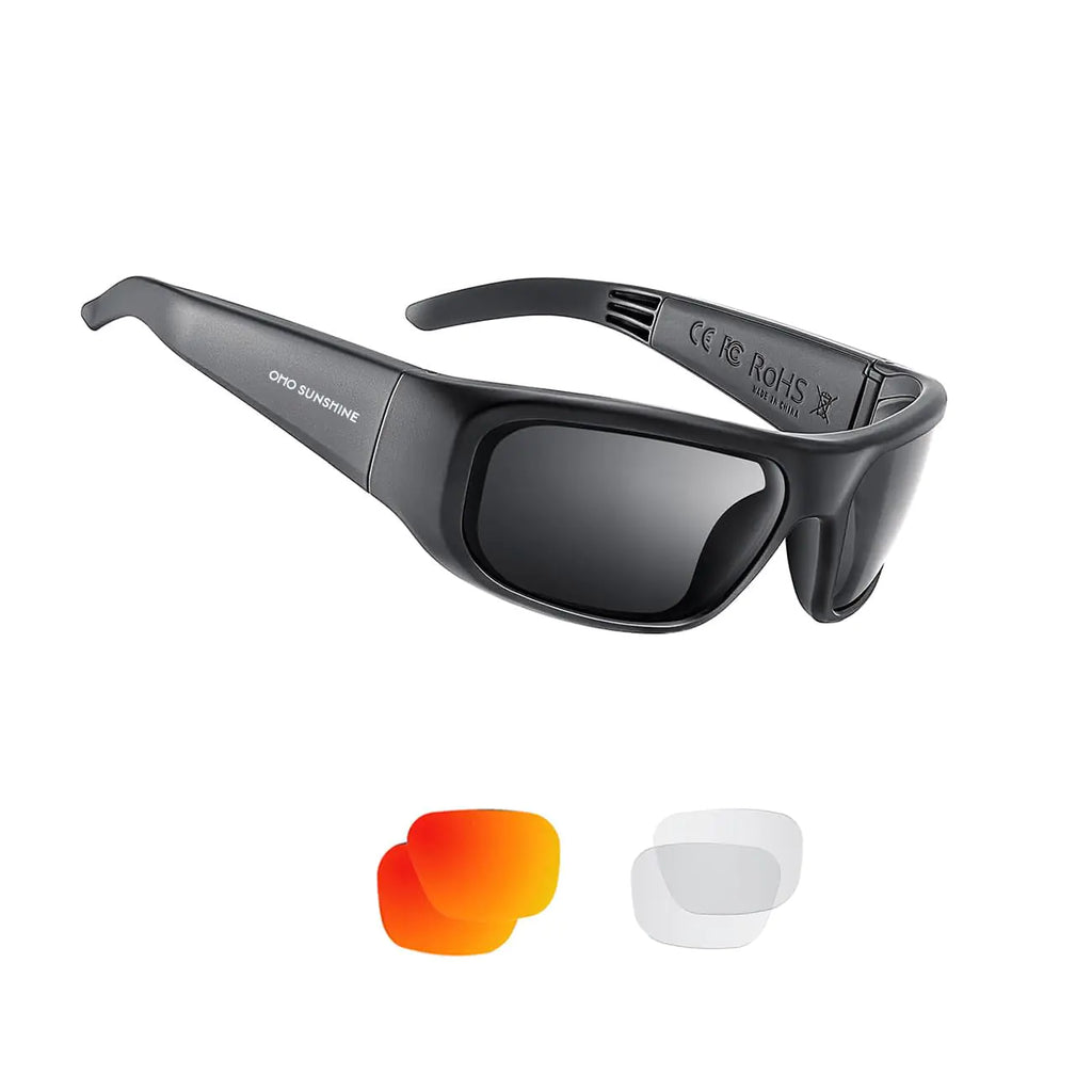 OhO Smart GlassesPolarized Sunglasses with Bluetooth SpeakerAthletic/Outdoor UV Protection and Voice ControlUnisex