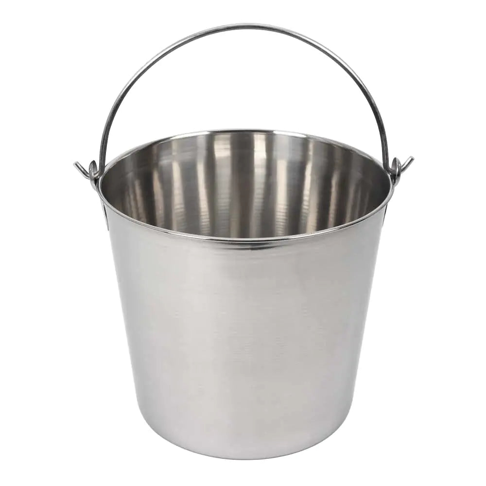 Lindys 13-Quart Stainless Steel Bucket Durable Seamless Bucket for Home Carry Water or Milk Fill with Food Cleaning Bucket