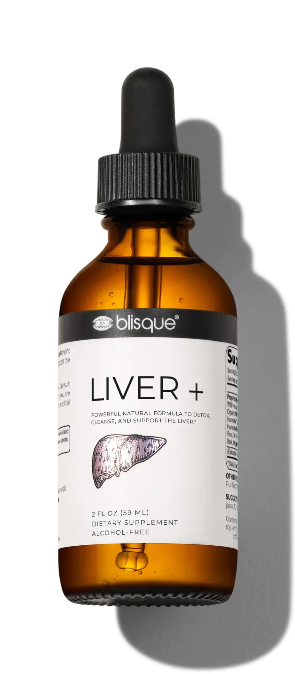 Blisque – Liver Complex Supplement to Detox Cleanse and Repair The Liver | Doctor-Approved | Natural Ingredients | Milk Thistle and Dandelion Root | 2 Ounce | 59 Servings