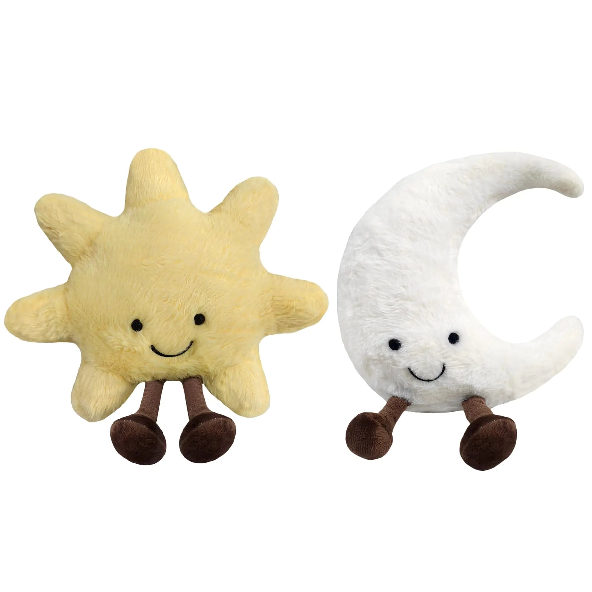 MEQODXS 2025 NES Sunshine Moon Plush Toys12inch/30cm Cute Smile Fun Filled Animal Pillow Soft Plush Toy for Childrens Birthday Gift (Sun+Moon)