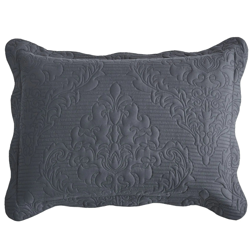 CHIXIN Microfiber King Pillow Shams Set of 2 - Decorative Pillow Covers - Dark Grey - Size (20" x 36")