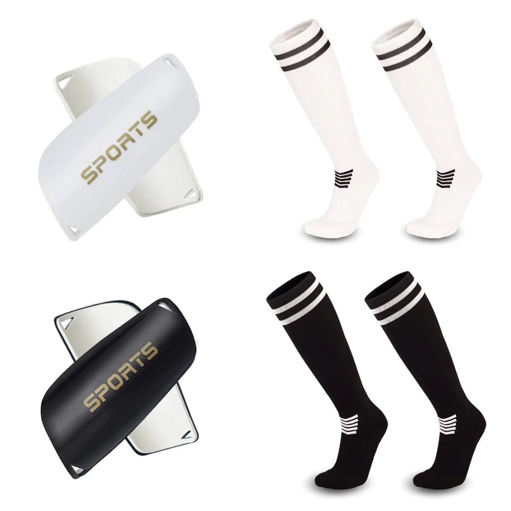Soccer Shin Guards Youth Shin Guards with Soccer Socks for Girls and Boys Kids Calf Protection Gear 2 Pair (Medium)