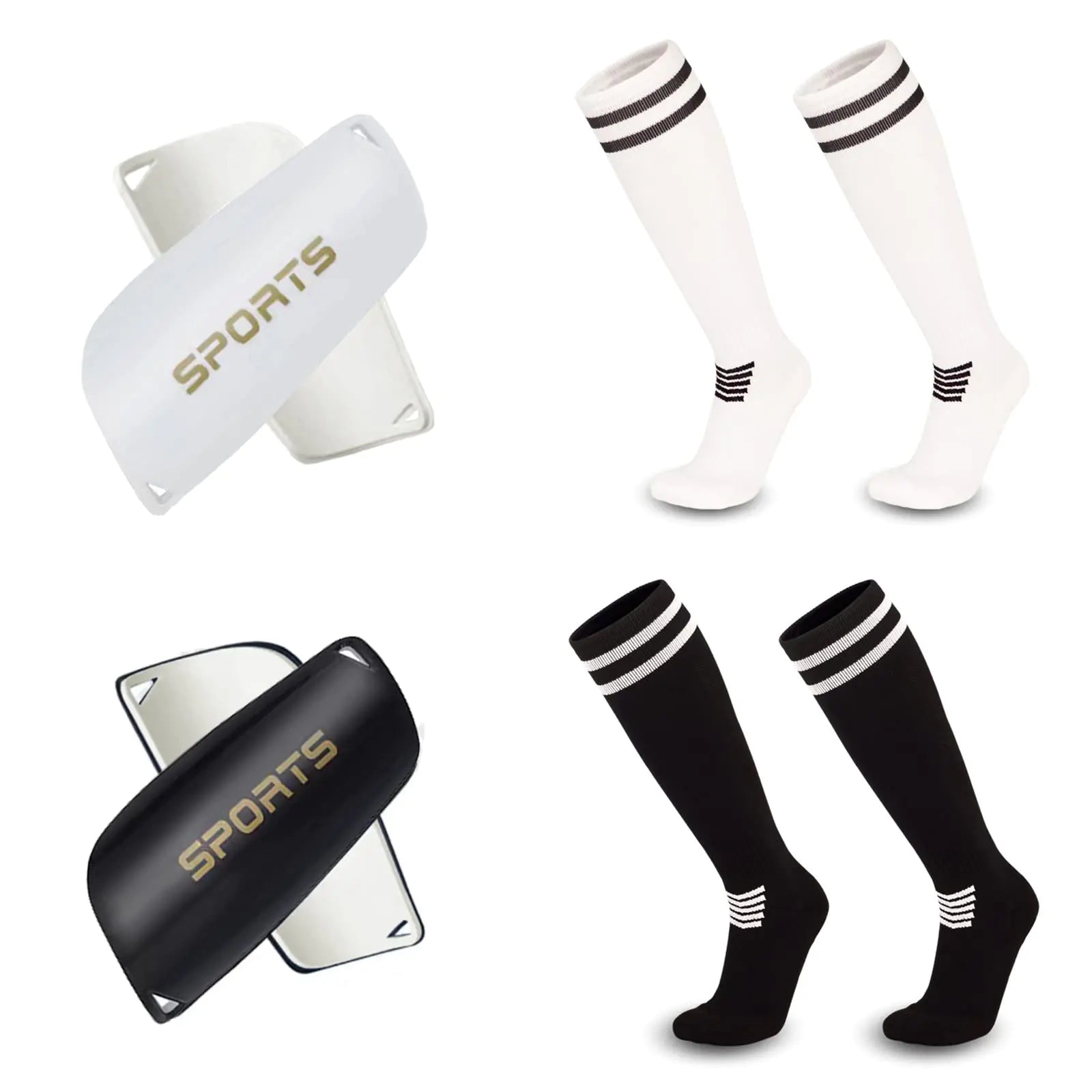 Soccer Shin Guards Youth Shin Guards with Soccer Socks for Girls and Boys Kids Calf Protection Gear 2 Pair (Medium)