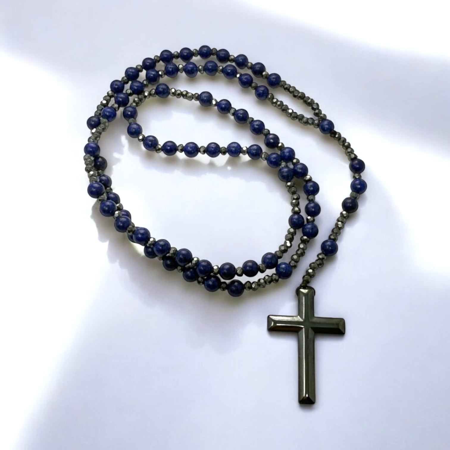 Lapiz Lazuli Rosary Necklace