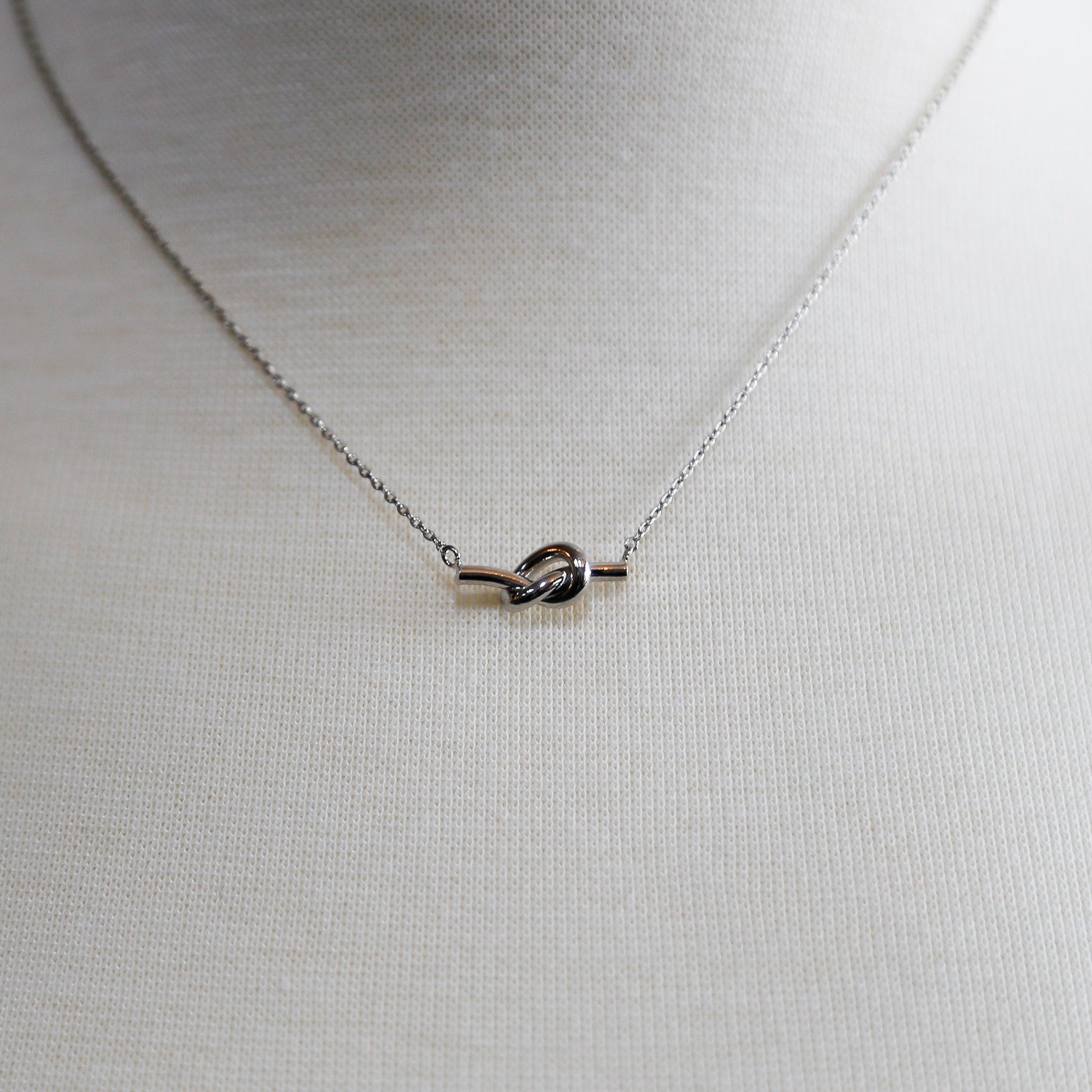 Eternal Knot Silver Necklace –Luxury Silver Pendant Necklace for Women