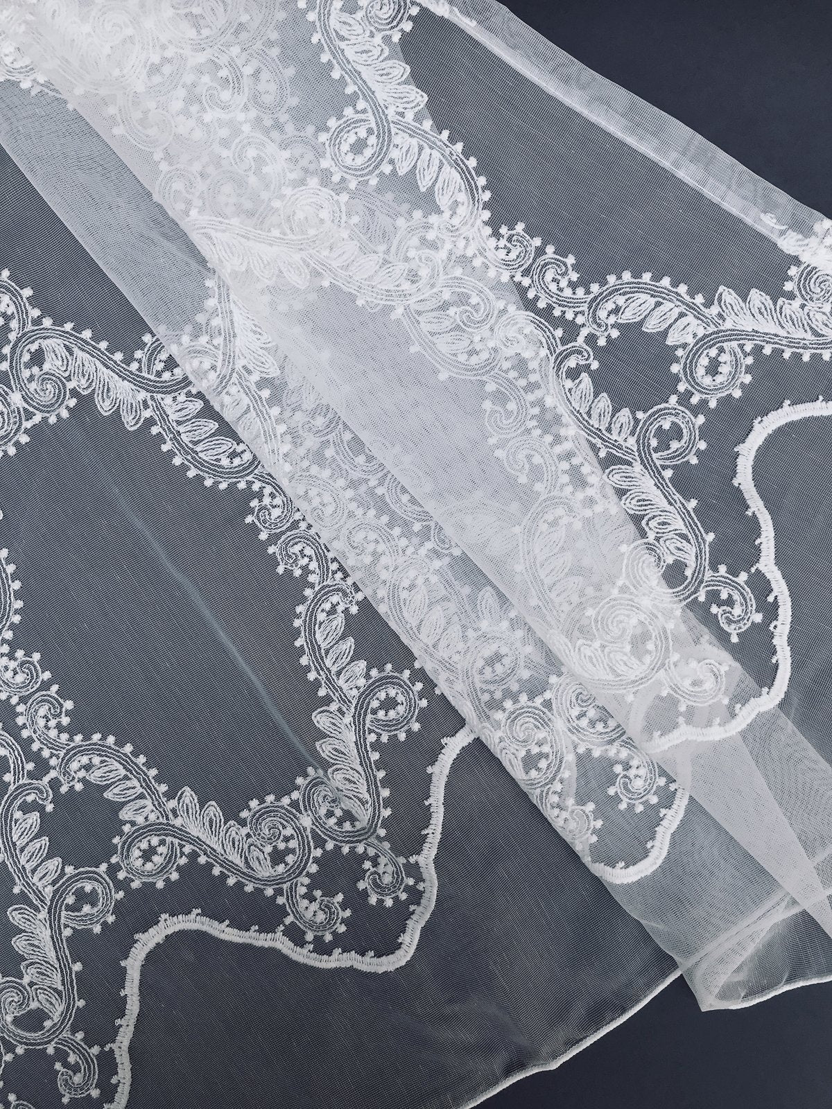 ML19151 Krystal Clear Geometric Sheer Curtain