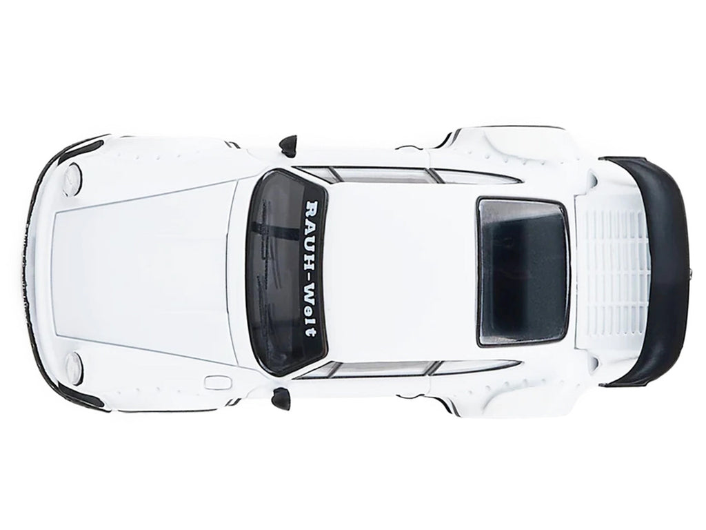 RWB 930 Matt White with Black Stripes 1/64 Diecast Model Car by Model Model-3