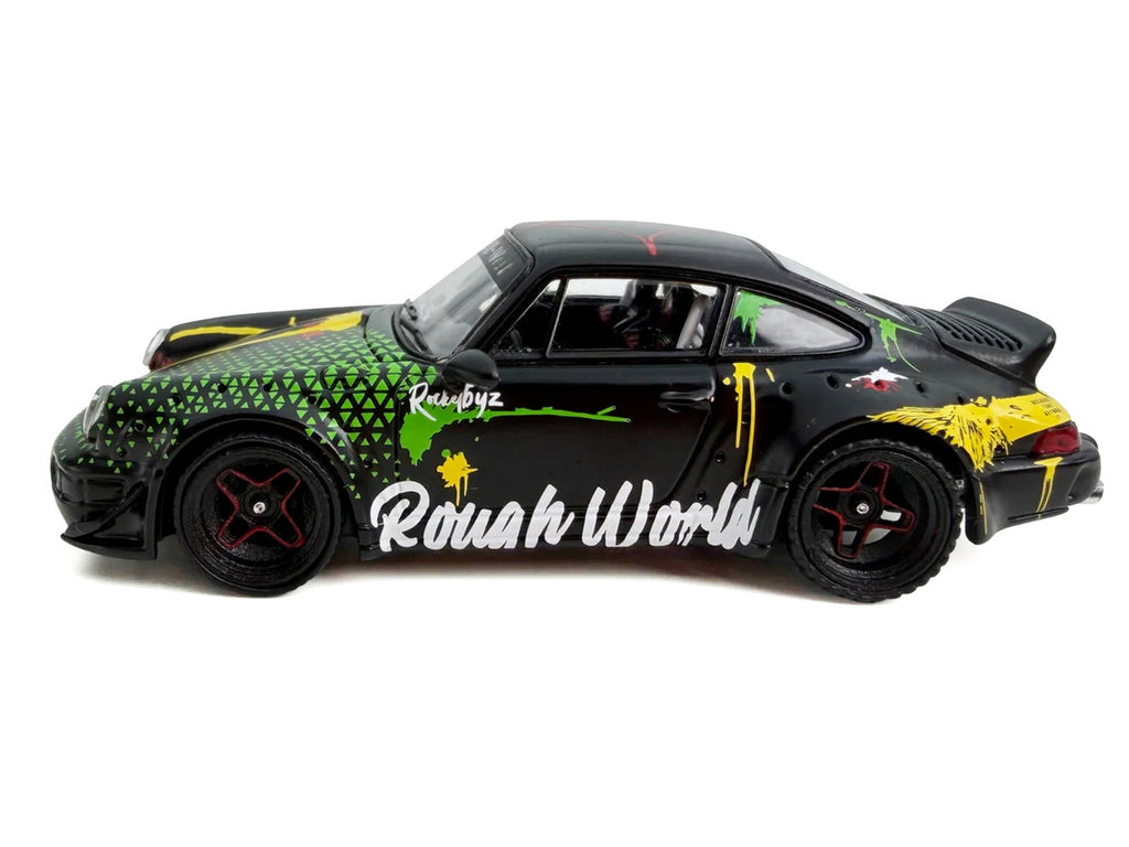 RWB 964 "Kimera-Rough World" Black with Graphics 1/64 Diecast Model Car by Model Model-1