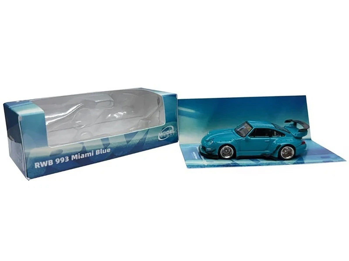 RWB 993 Miami Blue 1/64 Diecast Model Car by Model Model-2