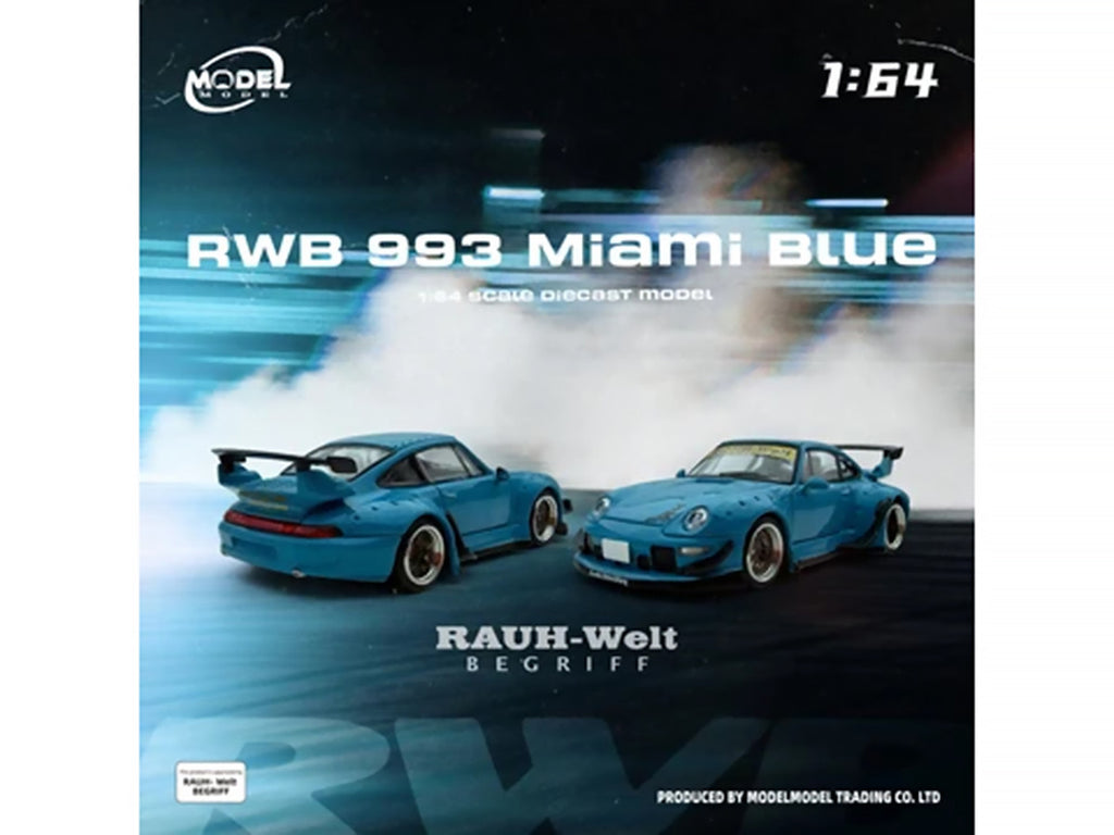 RWB 993 Miami Blue 1/64 Diecast Model Car by Model Model-3