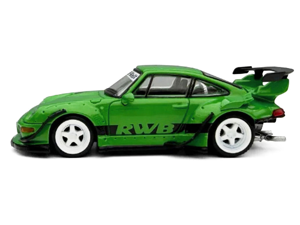 RWB 993 Green with Black Stripes 1/64 Diecast Model Car by Model Model-1
