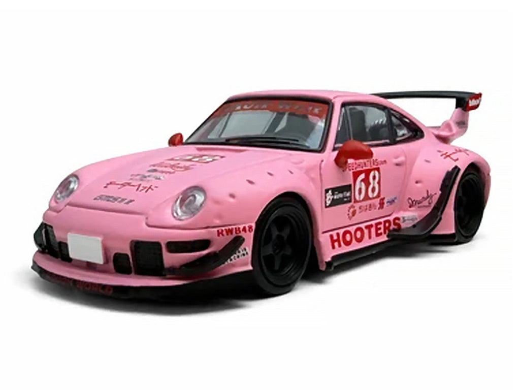 RWB 993 #68 "Hooters" Matt Pink 1/64 Diecast Model Car by Model Model-1