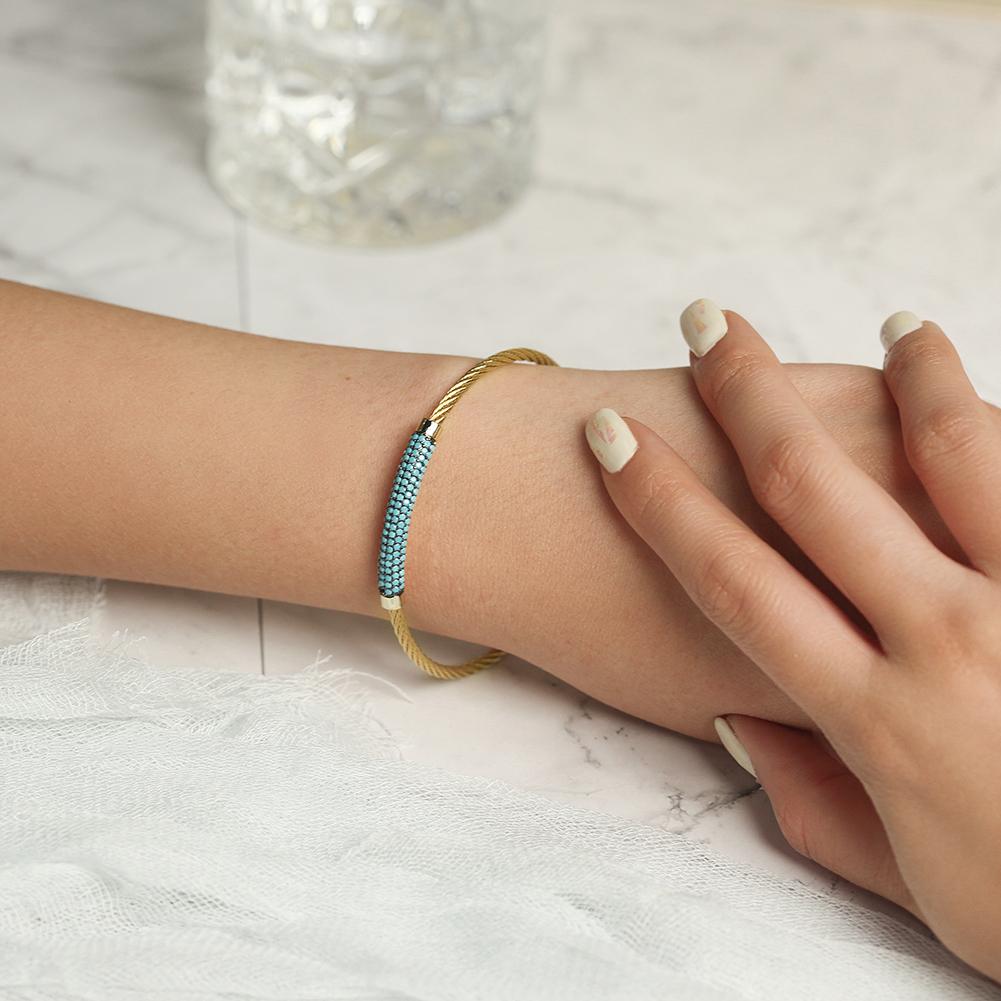 Gemstone Turquoise Bangle